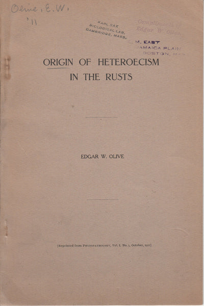 Origin of Heteroecism in the Rusts