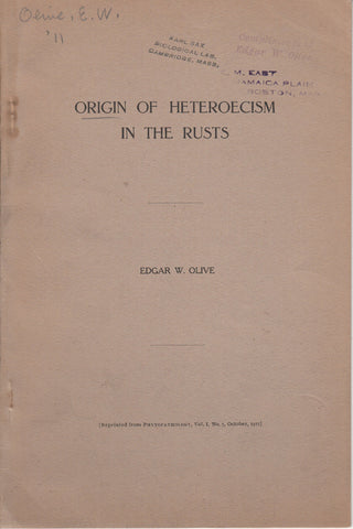 Origin of Heteroecism in the Rusts