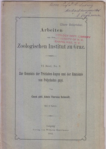 Zur Kenntnis der Tricladen-Augen und der Anatomie von Polycladus gayi  by Schmidt, Adele Therese