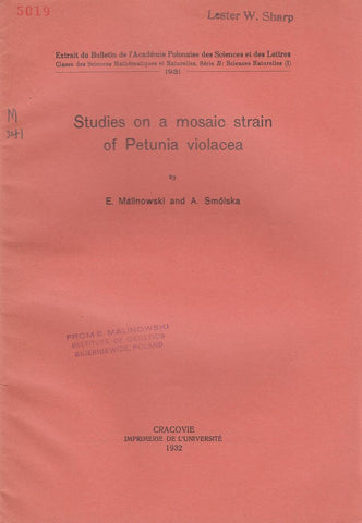 Studies on a Mosaic Strain of Petunia Violacea