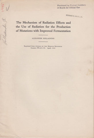 The Mechanism of Radiation Effects and the Use of Radiation for Production of Mutations with Improved Fermentation