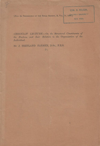 Croonian Lecture--On the Structural Constituents of the Nucleus, and their Relation to the Organisation of the Individual