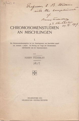 Chromosomenstudien an Mischlingen I. Die Chromosomenkonjugation bei der Gametogenese von Smerinthus populi var. austauti x populi. Ein Beitrag zur Frage der Chromosomen-individualitat und der Gametenreinheit