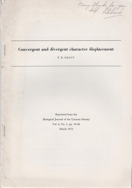 Convergent and Divergent Character Displacement