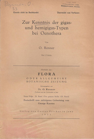 Zur Kenntnis der gigas und hemigigas-Typen bei Oenothera