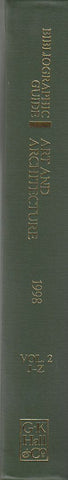 Bibliographic guide to art and architecture 1998  Volume 2 J-Z