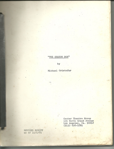 The Shadow Box playscript revised script 11 1 75