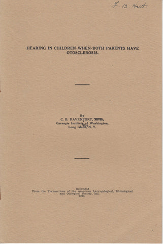 Hearing in Children When Both Parents Have Otosclerosis