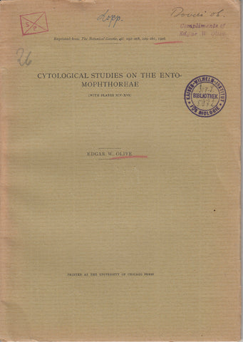 Cytological Studies on the Entomophthoreae